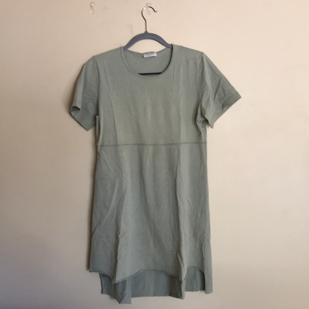 Green T-shirt dress